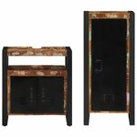 vidaXL Ensemble de mobilier de salle de bain avec étagère 2 Pièces