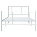 vidaXL Cadre de lit métal avec tête de lit/pied de lit blanc 75x190 cm