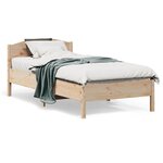 vidaXL Cadre de lit sans matelas 75x190 cm bois de pin massif