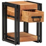 vidaXL Cabinet de chevet avec tiroir 2 Pièces Marron 30 x 30 x 40 cm