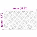 vidaXL Plaques à damier 2 Pièces Argent 70 x 40 cm Aluminium