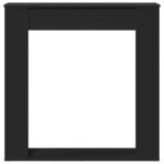 VidaXL Cadre de cheminée noir 100x20x100 cm bois d'ingénierie