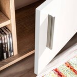 vidaXL Meuble TV mural avec lumière LED Chêne sonoma et blanc