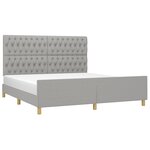 vidaXL Cadre de lit sans matelas gris clair 180x200 cm tissu
