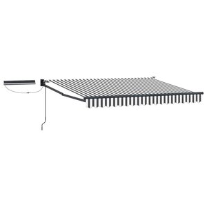 vidaXL Auvent rétractable électrique Anthracite et blanc 2 5 x 2 m