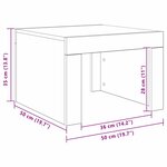 vidaXL Table basse Chêne noir Bois d'ingénierie