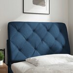 vidaXL Coussin de tête de lit bleu 90 cm tissu