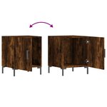 vidaXL Tables de chevet 2 Pièces chêne fumé 40x40x50 cm bois d'ingénierie