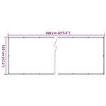 vidaXL Écran d'intimité de balcon crème 700x120 cm PVC