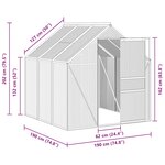 vidaXL Serre avec cadre de base Anthracite Aluminium 3 61 m²