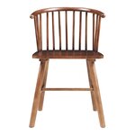 Lot de 2 chaises de salle à manger salon design moderne cuisine effet noyer 03_0009633