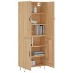 vidaXL Buffet haut Chêne sonoma 69 5x34x180 cm Bois d'ingénierie