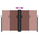 vidaXL Auvent latéral rétractable marron 140x600 cm