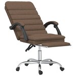 Fauteuil de massage inclinable de bureau informatique étude tissu brun 02_0025419