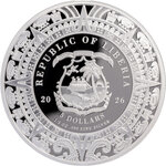 Monnaie HUITZILOPOCHTLI Aztec Heritage 1/2 Oz Argent 5$ Liberia 2026 (PRÉCOMMANDE)