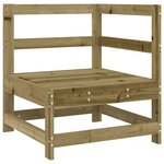 vidaXL Salon de jardin 5 Pièces bois de pin imprégné