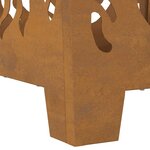 vidaXL Braise Marron 40 x 40 x 40 cm Acier résistant aux intempéries