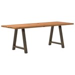 vidaXL Table à manger marron clair bois de chêne massif rectangulaire