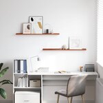 vidaXL Étagère Murale 2 Pièces Rouge 100 x 9 x 3 cm Bois d'ingénierie