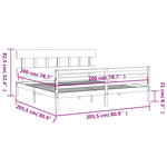 vidaXL Cadre de lit sans matelas 200x200 cm bois massif