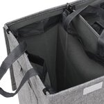 vidaXL Panier à linge pliable Gris 64 5x34 5x59 cm Tissu en faux lin