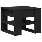 Table basse en chêne noir 55 5x55x45 cm en bois d'ingénierie