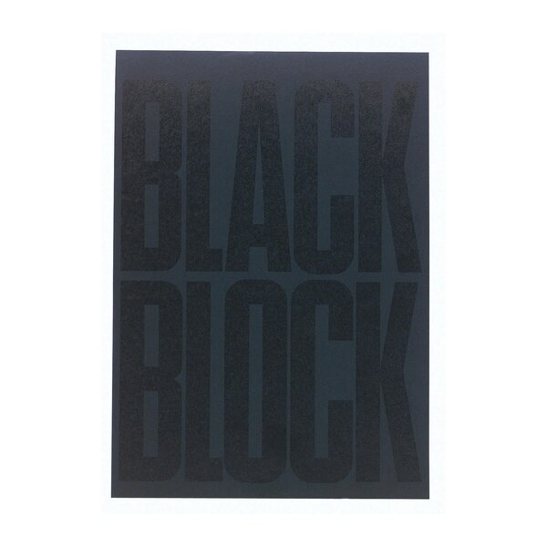 Bloc Black Block 29 7x21cm - Papier Jaune Ligné - 70 Feuillets - Noir - Exacompta