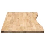 vidaXL Dessus de bureau non traité bois massif de chêne rectangulaire