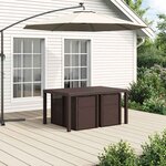 vidaXL Ensemble de salle à manger pour jardin 5 Pièces Marron et taupe PP
