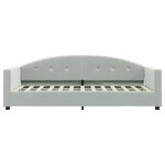 vidaXL Lit de jour avec matelas gris clair 80x200 cm velours