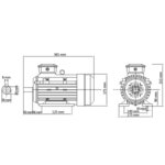 vidaXL Moteur électrique triphasé Aluminium 2 2kW/3 CH 2840 tr/min