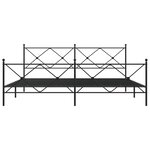 vidaXL Cadre de lit métal avec tête de lit/pied de lit noir 193x203 cm