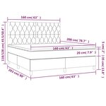 vidaXL Sommier à lattes de lit et matelas Vert foncé 160x200cm Velours