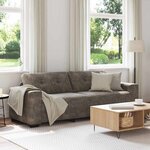 vidaXL Canapé avec coussin Gris foncé Faux cuir