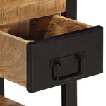 vidaXL Table de chevet 35x34x45 cm bois de manguier massif brut