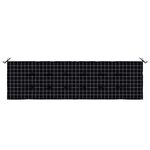 vidaXL Coussin de banc Carreaux Noirs 150 x 50 x 3 cm Tissu Oxford