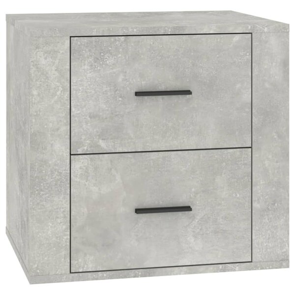 vidaXL Table de chevet Gris béton 50x39x47 cm
