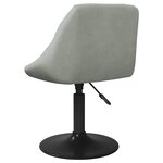 vidaXL Chaises pivotantes à manger lot de 2 Gris clair Velours