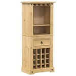 vidaXL Casier à vin Corona 56x35x134 5 cm bois massif de pin
