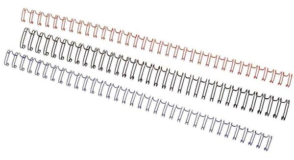 Lot de 100 Peignes métalliques MultiBind format A4 capacité 130 feuilles 14mm argent GBC