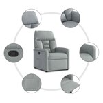vidaXL Fauteuil inclinable Gris clair Tissu