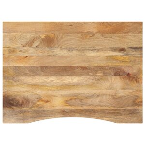 vidaXL Dessus de bureau avec courbe 100x80x2 5 cm manguier massif brut