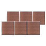vidaXL Clôture de jardin WPC 1045x186 cm Marron