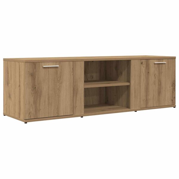 vidaXL Meuble TV chêne artisanal 120x34x37 cm bois d'ingénierie