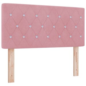 vidaXL Tête de Lit en Velours Argyle Manuel Rose 90 cm Velours