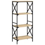 vidaXL Bibliothèque à 4 niveaux chêne sonoma 59x35x132 cm