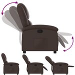 vidaXL Fauteuil inclinable Marron Similicuir