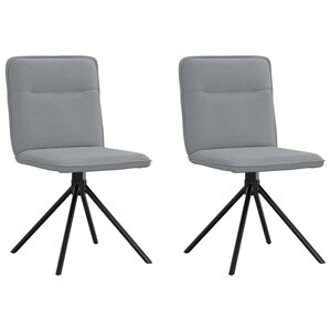 vidaXL Chaises à manger lot de 2 gris clair tissu
