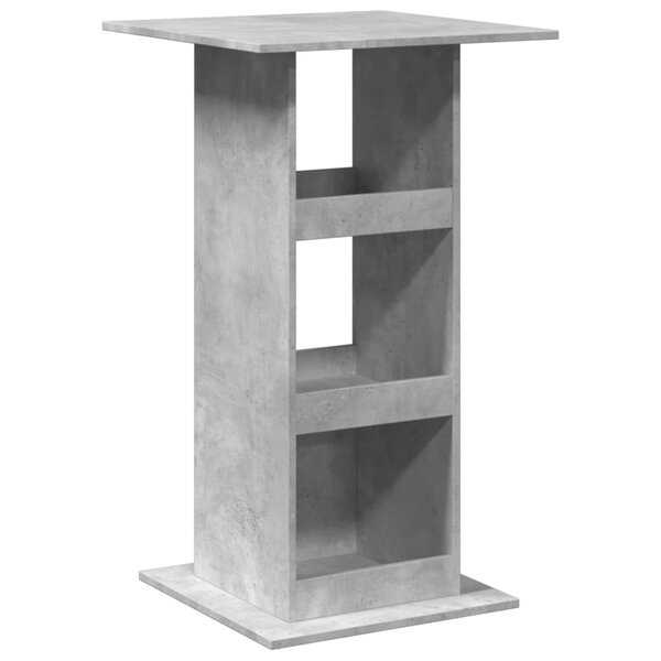 vidaXL Table de bar avec rangement gris béton bois d'ingénierie