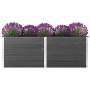 vidaXL Lit surélevé de jardin 250x100x91 cm WPC Gris